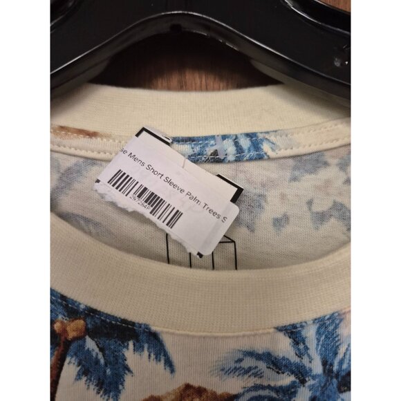 Original Use Mens Short Sleeve Palm Tree Print T-Shirt Beige Small - Picture 4 of 6